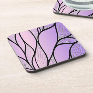 Dessous-de-verre Motif de congé créatif Pearlescent violet