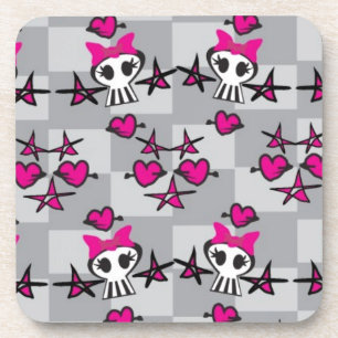 Dessous-de-verre Motif de crânes d'Emo