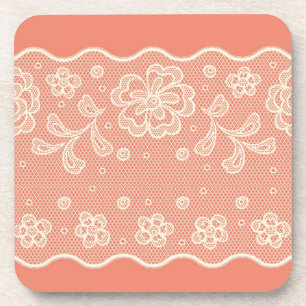 Dessous-de-verre Motif de dentelle, cru 4 de fleur