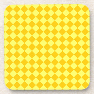 Dessous-de-verre Motif de diamant combiné jaune par STaylor