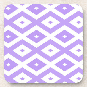 Dessous-de-verre Motif de diamants violet et blanc