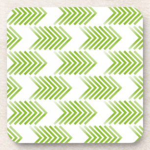Dessous-de-verre Motif de flèche Tribal verte