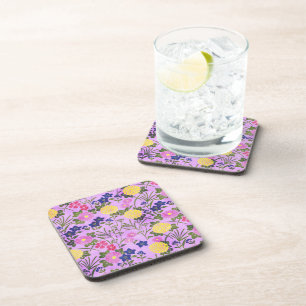 Dessous-de-verre Motif de fleur vintage violet joli