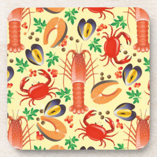 Dessous-de-verre Motif de fruits de mer