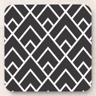 Dessous-de-verre Motif de grille de diamants géométrique élégant