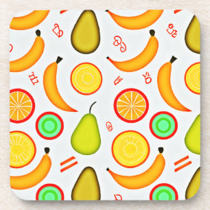 Dessous-de-verre Motif de kaléidoscope à fruité vive