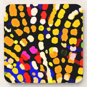 Dessous-de-verre Motif de lecture couleur expressif
