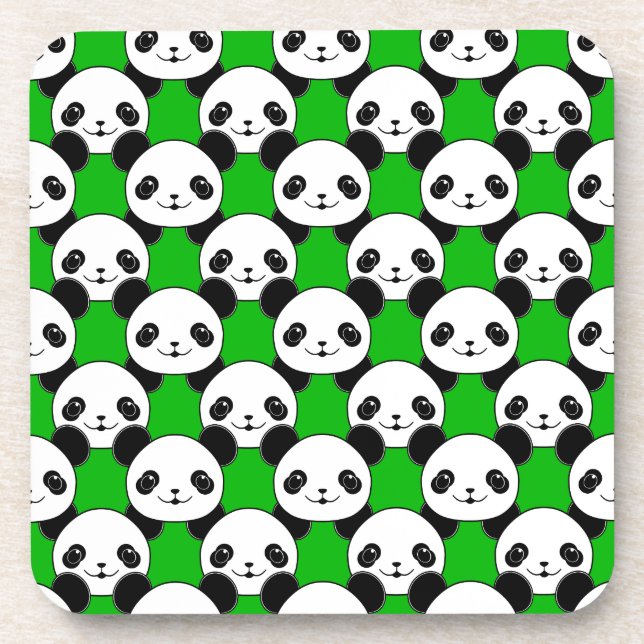 Dessous-de-verre Motif de l'ours Kawaii Panda (Devant)