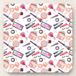 Dessous-de-verre Motif de maquillage d'aquarelle