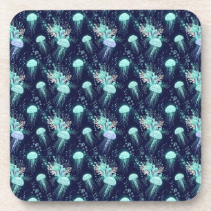 Dessous-de-verre Motif de méduse sous-marine