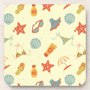 Dessous-de-verre Motif de plage d'été