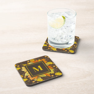 Dessous-de-verre Motif de récolte de citrouilles d'automne