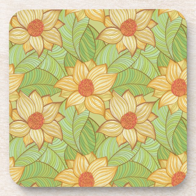 Dessous-de-verre Motif de Retro Magnolia (Devant)