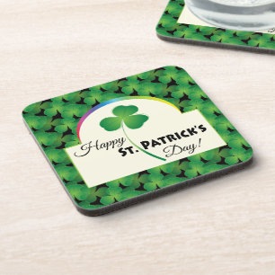 Dessous-de-verre Motif de shamrock, le jour de St Patrick heureux