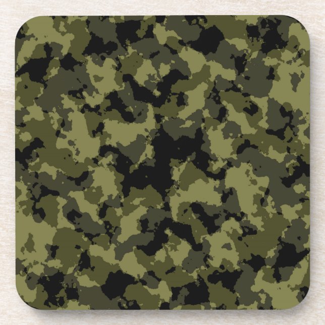 Dessous-de-verre Motif de style militaire camouflage (Devant)