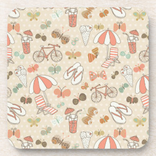 Dessous-de-verre Motif de vacances d'été