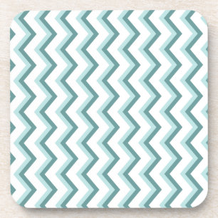 Dessous-de-verre Motif de zigzag de Chevron en vert en bon état