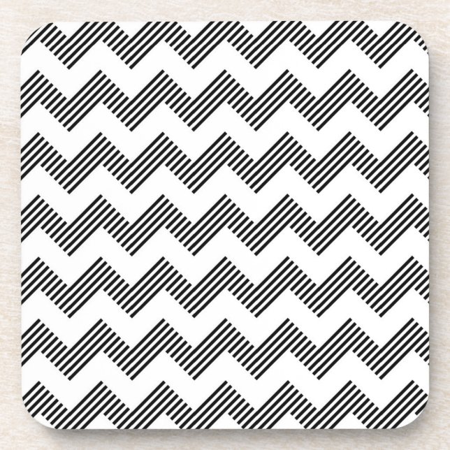 Dessous-de-verre Motif de zigzag géométrique (Devant)