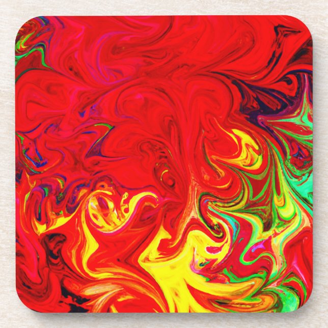 Dessous-de-verre Motif d'éclatement de couleur énergétique (Devant)