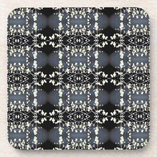 Dessous-de-verre Motif décoratif noir et blanc