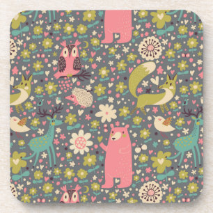 Dessous-de-verre Motif des animaux de la forêt