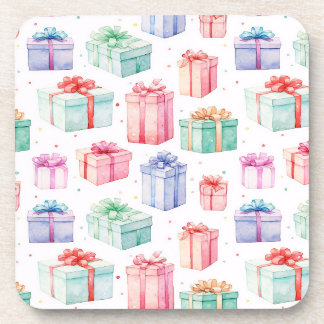 Dessous-de-verre Motif des boîtes cadeaux de Noël. Motif de boîtes-