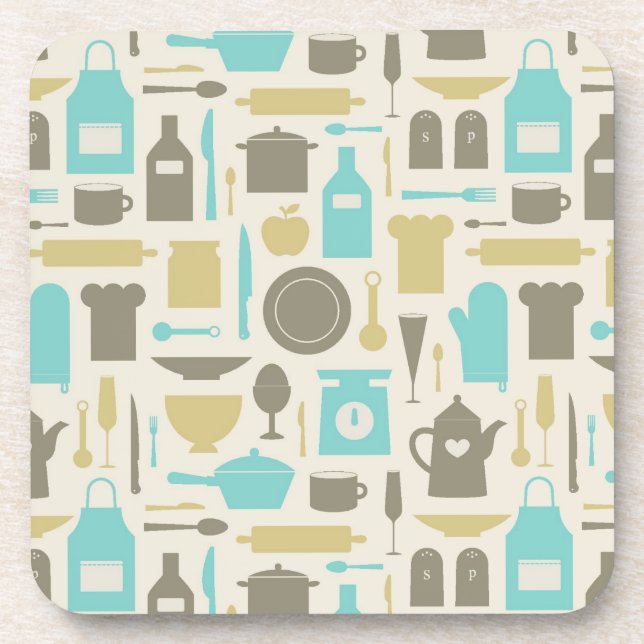 Dessous-de-verre Motif Des Outils De Cuisine (Devant)