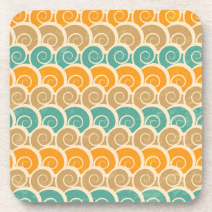 Dessous-de-verre Motif des vagues d'aquarelle