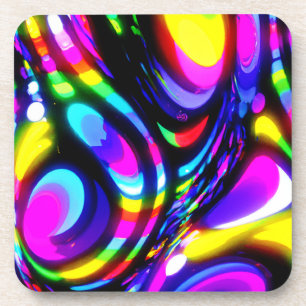 Dessous-de-verre Motif d'Imaginaire Spiral Vibrant