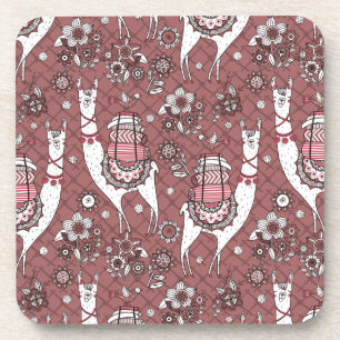 Dessous-de-verre Motif drôle de lamas