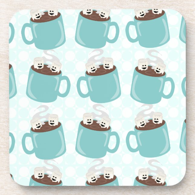 Dessous-de-verre Motif du bonheur au chocolat chaud (Devant)