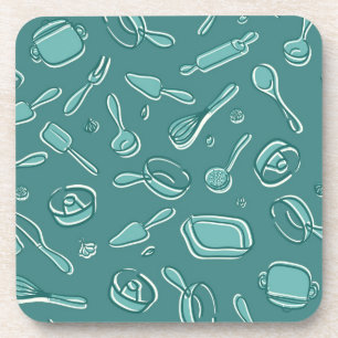 Dessous-de-verre Motif d'ustensiles de cuisine