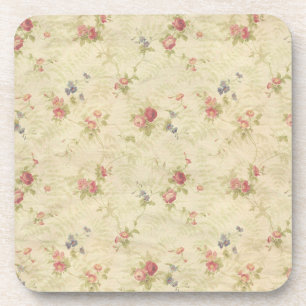 Dessous-de-verre motif en tissu vieil Rose vintage