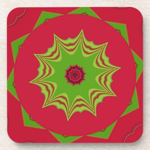 Dessous-de-verre motif ethnique d'Afrique rouge