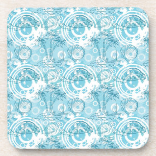 Dessous-de-verre motif exotique d'océan