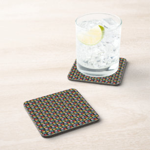 Dessous-de-verre Motif floral de marguerite rétro coloré Fantaisist