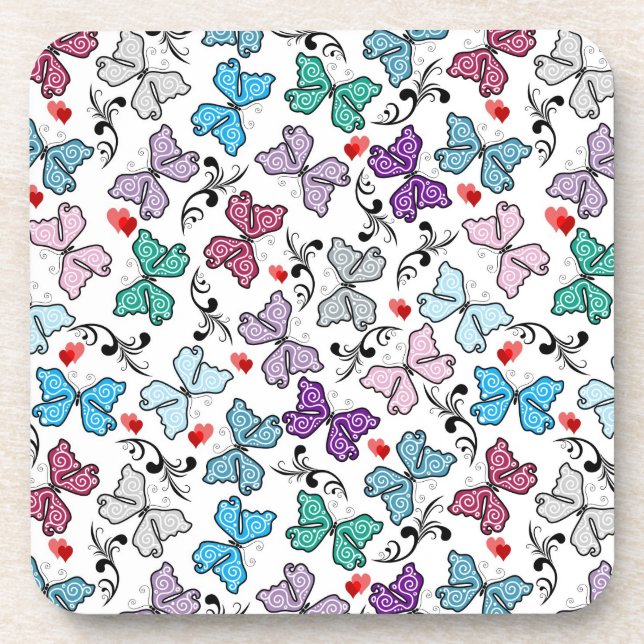 Dessous-de-verre Motif floral de Valentine (Devant)