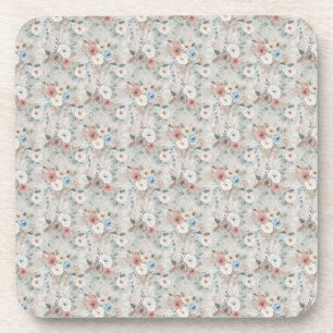 Dessous-de-verre Motif floral d'hiver cosy