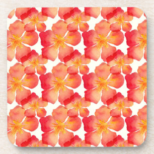 Dessous-de-verre Motif floral d'oléandre orange
