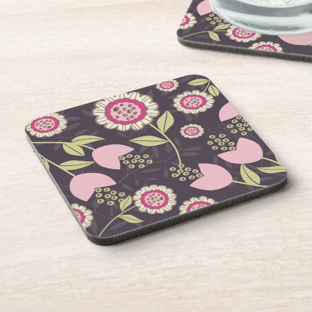 Dessous-de-verre Motif floral moderne Big rose (Côté gauche)