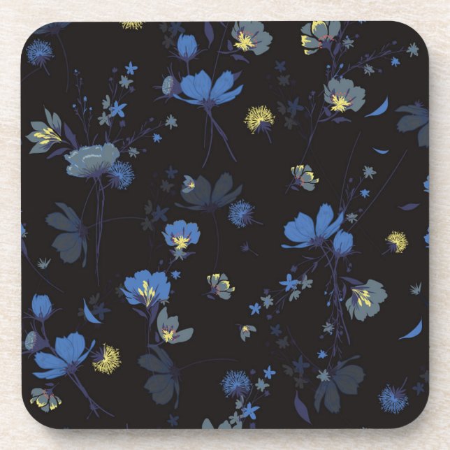 Dessous-de-verre Motif floral soufflé par vent (Devant)