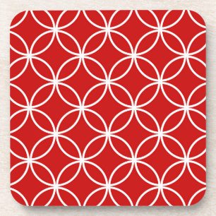 Dessous-de-verre Motif géométrique de cercles qui se chevauchent ro