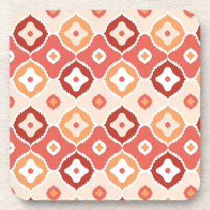 Dessous-de-verre Motif géométrique d'ikat d'or