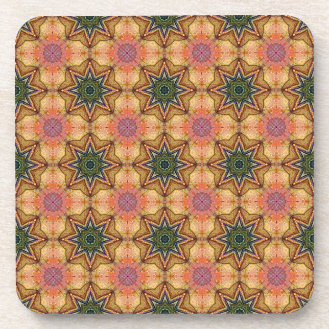 Dessous-de-verre Motif géométrique dynamique Accent bohème (Devant)