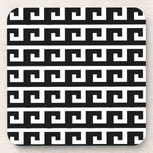 Dessous-de-verre Motif géométrique noir et blanc