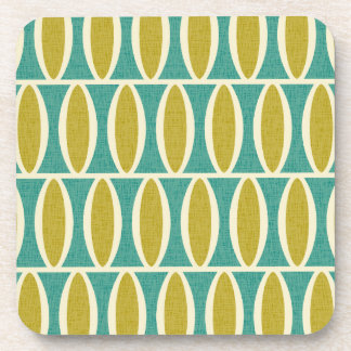 Dessous-de-verre Motif géométrique ovale de style moderne du milieu