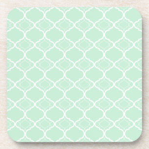 Dessous-de-verre Motif géométrique vert en bon état de Quatrefoil