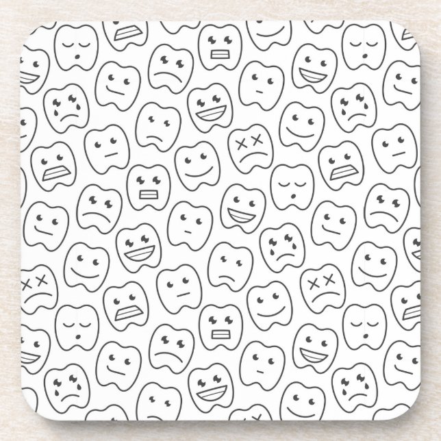 Dessous-de-verre Motif heureux de dents (Devant)