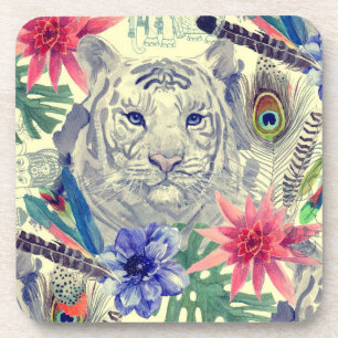 Dessous-de-verre Motif indien vintage de tigre de style