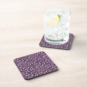 Dessous-de-verre Motif léopard, Spots léopards, Leopard pourpre